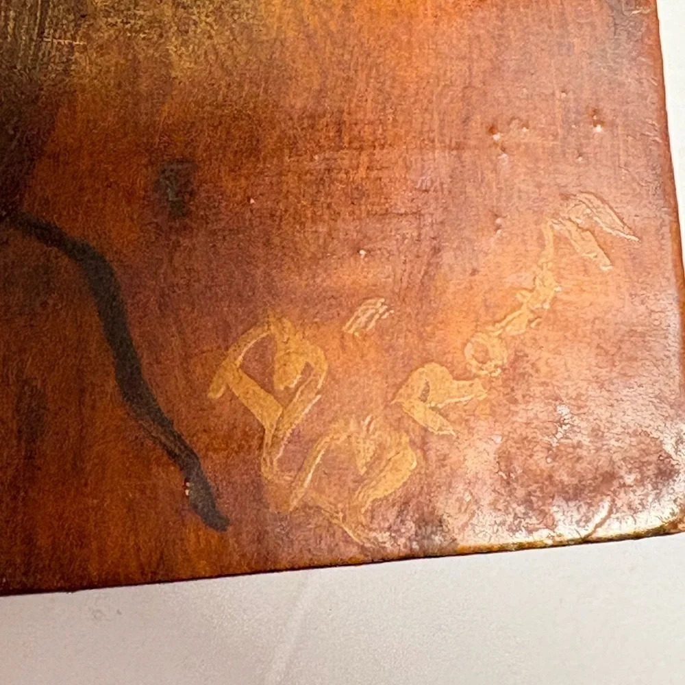 Vintage Hand Painted Wood Cutting Board